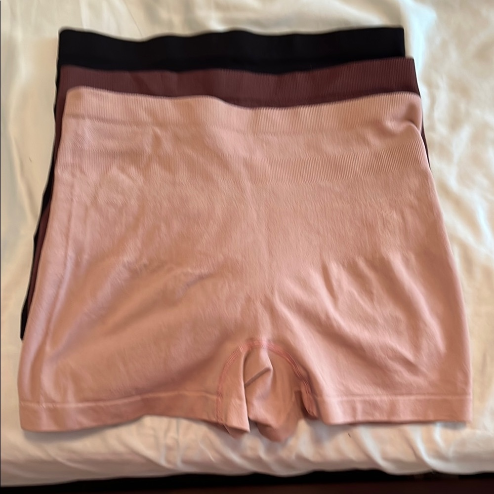 Women's Skinny Girl Seamless Boyshorts - Pink, Brown, Black L NWOB